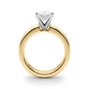 Enchanted Solitaires Round Diamond Engagement Ring in 10K/14K gold and platinum with certified lab-grown or natural diamonds