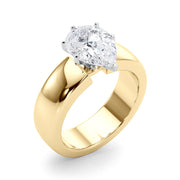 Enchanted Solitaires Round Diamond Engagement Ring in 10K/14K gold and platinum with certified lab-grown or natural diamonds