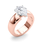 Enchanted Solitaires Round Diamond Engagement Ring in 10K/14K gold and platinum with certified lab-grown or natural diamonds