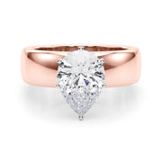 Enchanted Solitaires Round Diamond Engagement Ring in 10K/14K gold and platinum with certified lab-grown or natural diamonds
