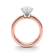 Enchanted Solitaires Round Diamond Engagement Ring in 10K/14K gold and platinum with certified lab-grown or natural diamonds