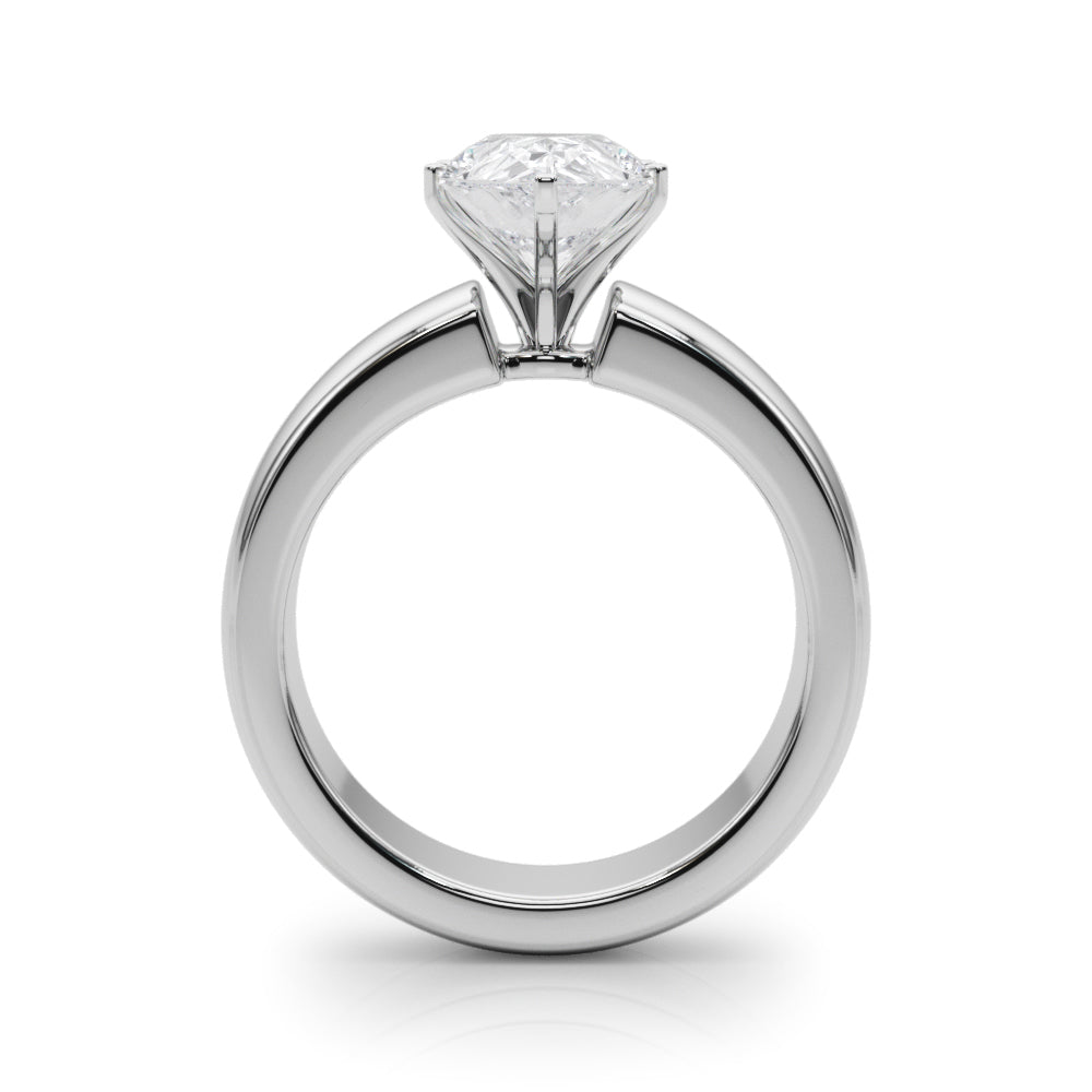 Enchanted Solitaires Round Diamond Engagement Ring in 10K/14K gold and platinum with certified lab-grown or natural diamonds