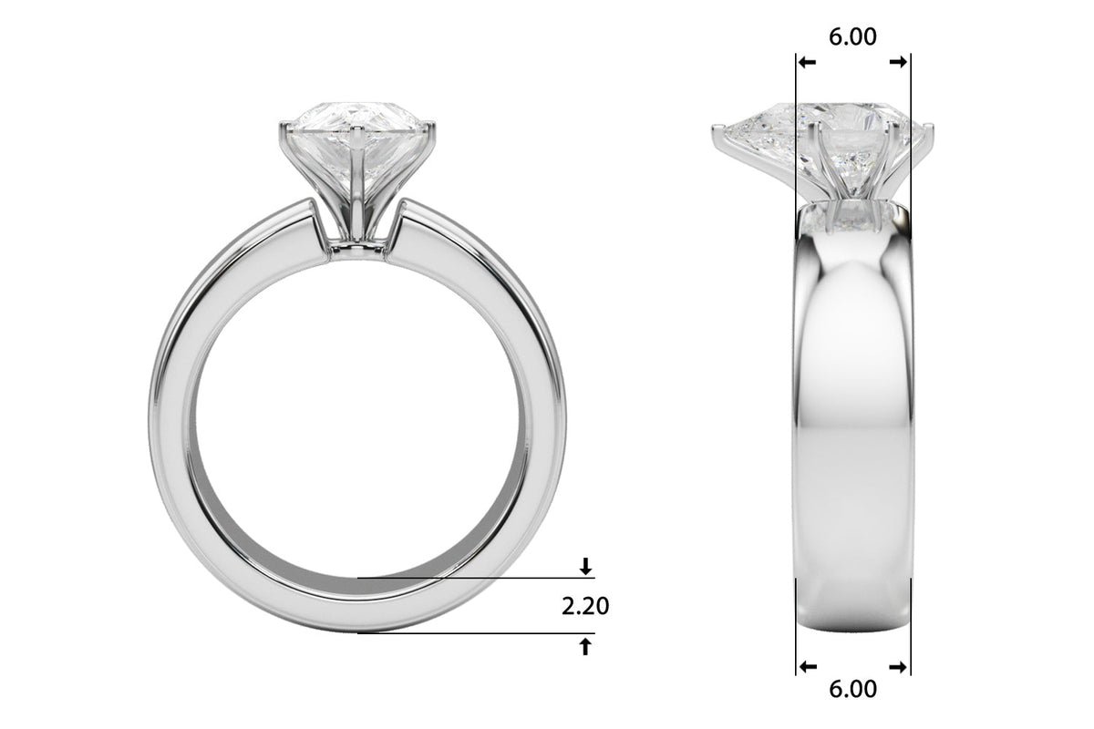 Enchanted Solitaires Round Diamond Engagement Ring in 10K/14K gold and platinum with certified lab-grown or natural diamonds