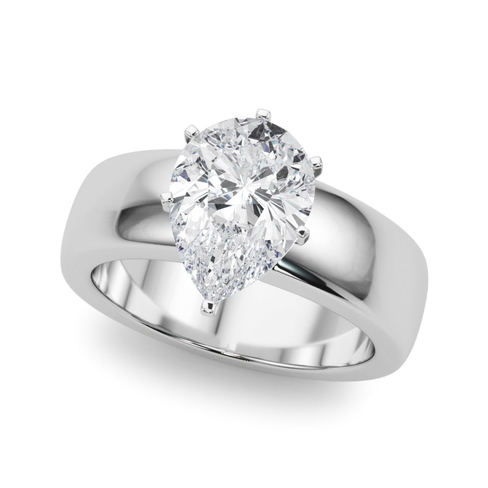 Enchanted Solitaires Round Diamond Engagement Ring in 10K/14K gold and platinum with certified lab-grown or natural diamonds