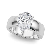 Enchanted Solitaires Round Diamond Engagement Ring in 10K/14K gold and platinum with certified lab-grown or natural diamonds
