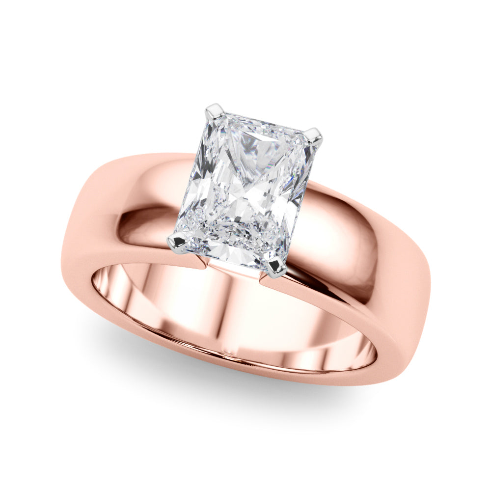Enchanted Solitaires Round Diamond Engagement Ring in 10K/14K gold and platinum with certified lab-grown or natural diamonds