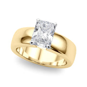 Enchanted Solitaires Round Diamond Engagement Ring in 10K/14K gold and platinum with certified lab-grown or natural diamonds
