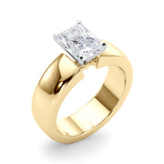 Enchanted Solitaires Round Diamond Engagement Ring in 10K/14K gold and platinum with certified lab-grown or natural diamonds