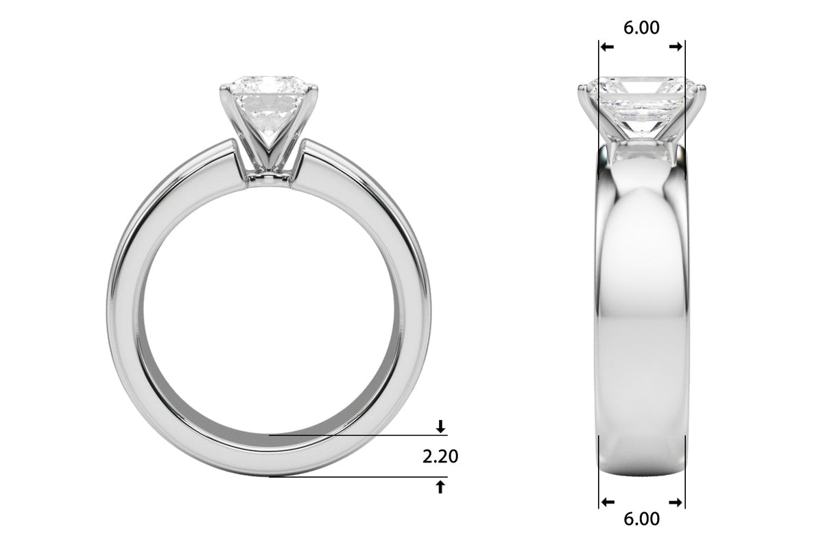 Enchanted Solitaires Round Diamond Engagement Ring in 10K/14K gold and platinum with certified lab-grown or natural diamonds
