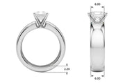 Enchanted Solitaires Round Diamond Engagement Ring in 10K/14K gold and platinum with certified lab-grown or natural diamonds