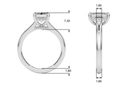 Vintage-Inspired Sidestone Emerald Diamond Engagement Ring in 10K/14K gold and platinum with certified lab-grown or natural diamonds