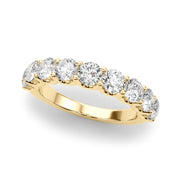 U-Prong Half Eternity Ring in 10K/14K gold and platinum with certified lab-grown or natural diamonds