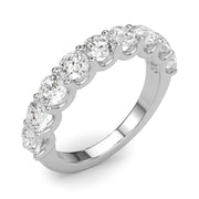 U-Prong Half Eternity Ring in Gold & Platinum