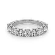 U-Prong Half Eternity Ring in Gold & Platinum