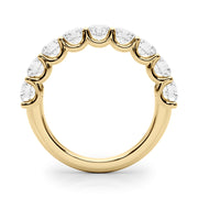 U-Prong Half Eternity Ring in Gold & Platinum
