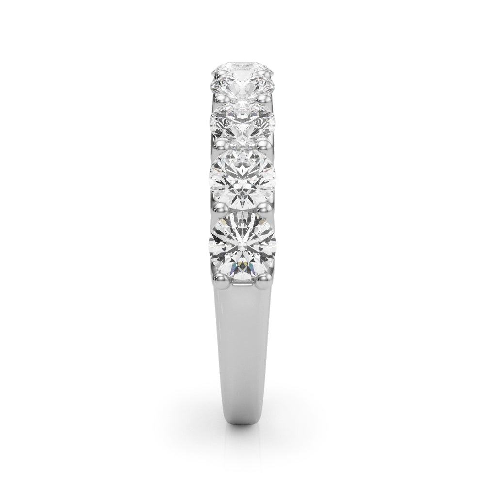 U-Prong Half Eternity Ring in Gold & Platinum