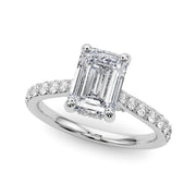 Luxe Halo Emerald Diamond Engagement Ring â€” 10K/14K Gold & Platinum