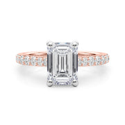 Luxe Halo Emerald Diamond Engagement Ring â€” 10K/14K Gold & Platinum