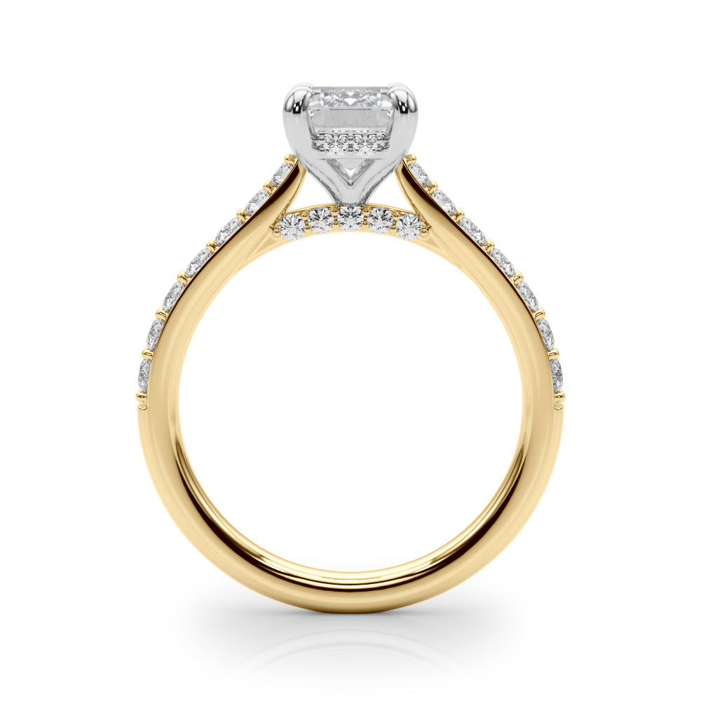 Luxe Halo Emerald Diamond Engagement Ring â€” 10K/14K Gold & Platinum
