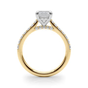 Luxe Halo Emerald Diamond Engagement Ring â€” 10K/14K Gold & Platinum