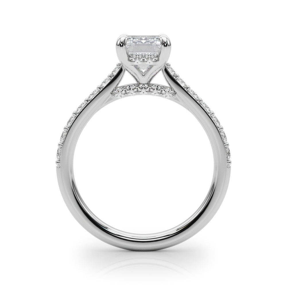 Luxe Halo Emerald Diamond Engagement Ring â€” 10K/14K Gold & Platinum
