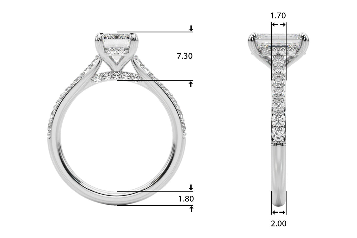 Luxe Halo Emerald Diamond Engagement Ring â€” 10K/14K Gold & Platinum