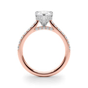 Iconic Halo Pear Diamond Engagement Ring â€” 10K/14K Gold & Platinum