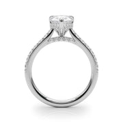 Iconic Halo Pear Diamond Engagement Ring â€” 10K/14K Gold & Platinum