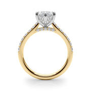 Signature Halo Marquise Diamond Engagement Ring â€” 10K/14K Gold & Platinum
