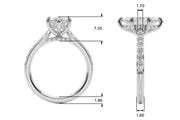 Signature Halo Marquise Diamond Engagement Ring â€” 10K/14K Gold & Platinum