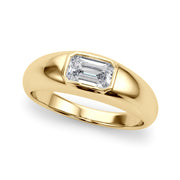 Bespoke Pave Emerald Diamond Engagement Ring in 10K/14K gold and platinum with certified lab-grown or natural diamonds