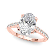 Heirloom Center Oval Diamond Engagement Ring â€” 10K/14K Gold & Platinum