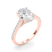 Heirloom Center Oval Diamond Engagement Ring â€” 10K/14K Gold & Platinum