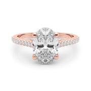 Heirloom Center Oval Diamond Engagement Ring â€” 10K/14K Gold & Platinum
