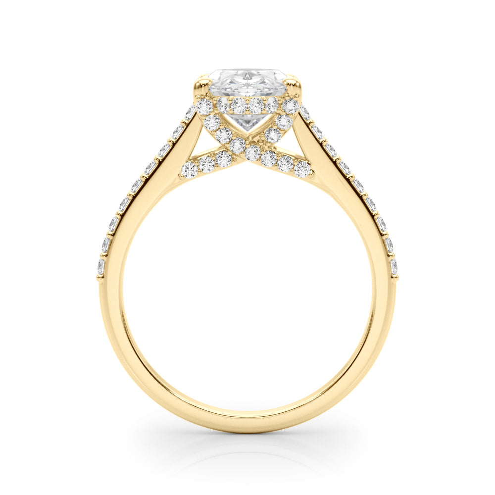 Heirloom Center Oval Diamond Engagement Ring â€” 10K/14K Gold & Platinum