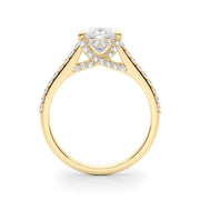 Heirloom Center Oval Diamond Engagement Ring â€” 10K/14K Gold & Platinum