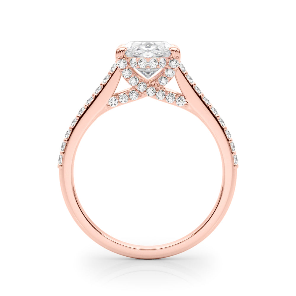 Heirloom Center Oval Diamond Engagement Ring â€” 10K/14K Gold & Platinum