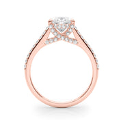 Heirloom Center Oval Diamond Engagement Ring â€” 10K/14K Gold & Platinum