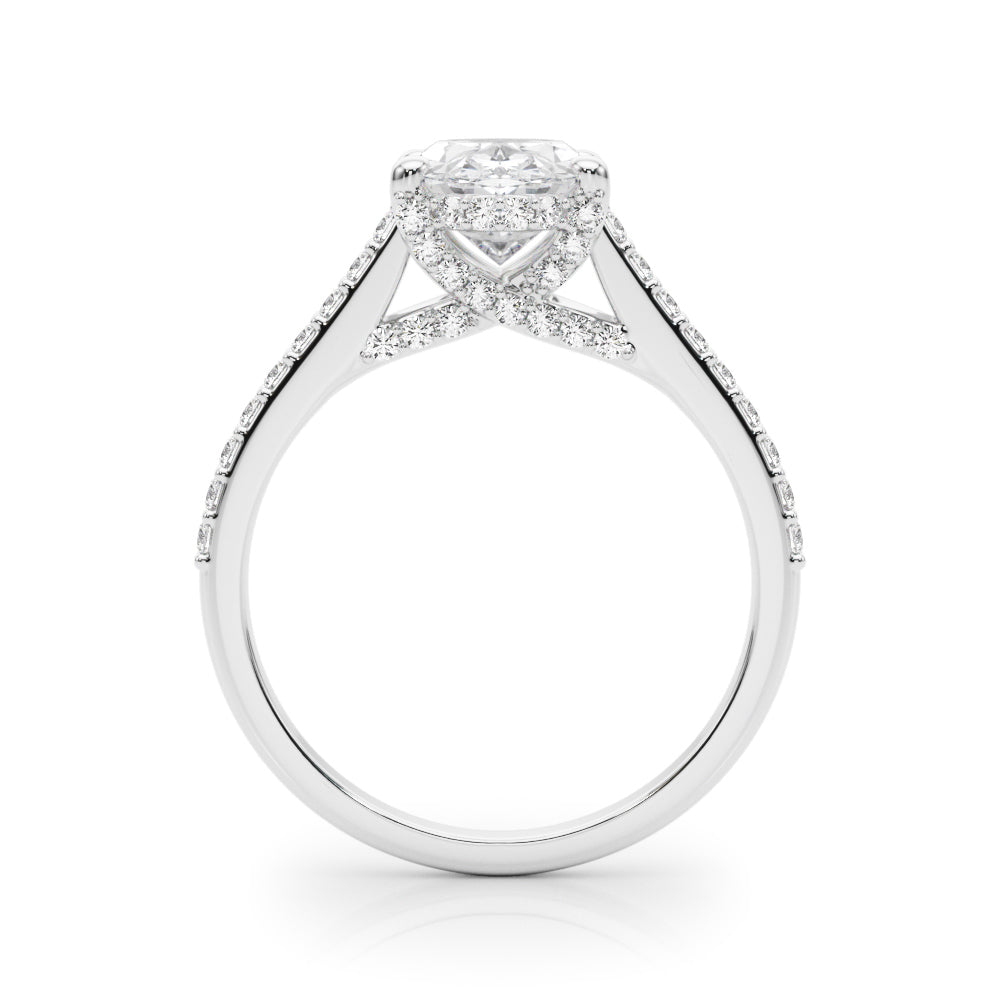 Heirloom Center Oval Diamond Engagement Ring â€” 10K/14K Gold & Platinum