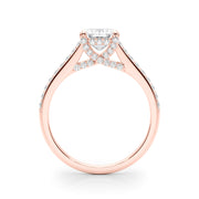 Luxe Ec Center Emerald Diamond Engagement Ring â€” 10K/14K Gold & Platinum