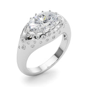 Timeless Center Oval Diamond Engagement Ring â€” 10K/14K Gold & Platinum