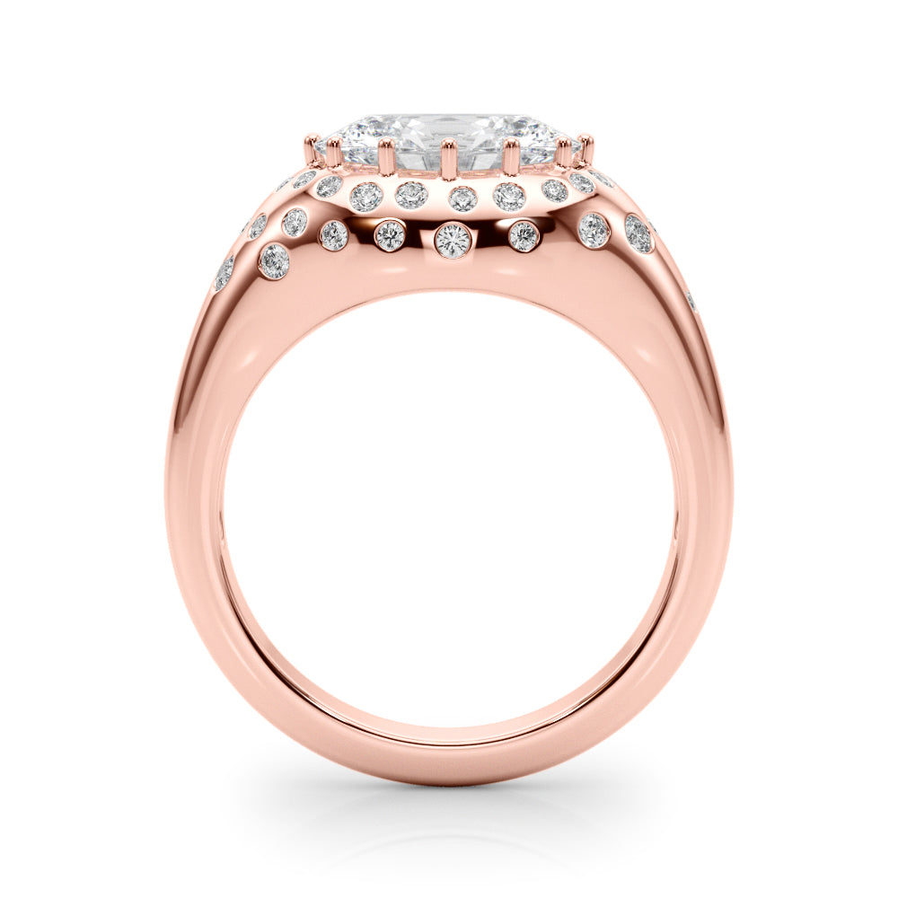 Timeless Center Oval Diamond Engagement Ring â€” 10K/14K Gold & Platinum