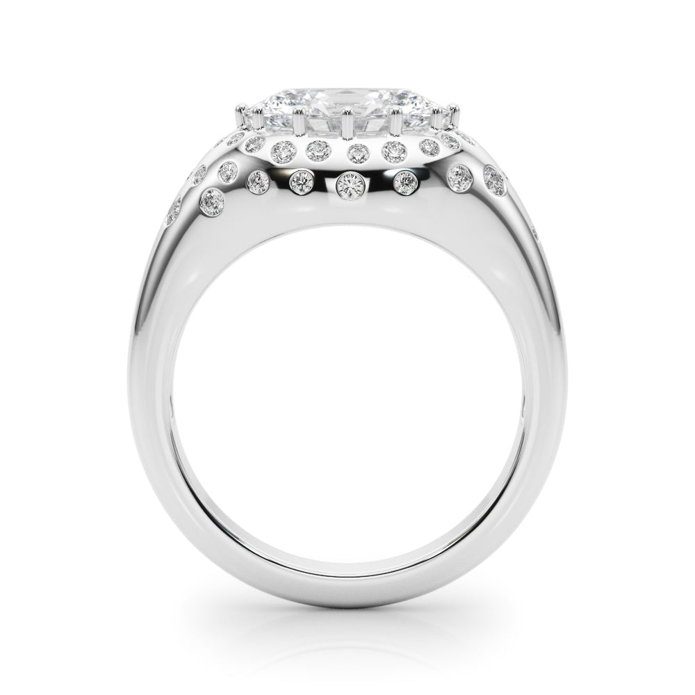 Timeless Center Oval Diamond Engagement Ring â€” 10K/14K Gold & Platinum