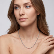 Cable Chain For Pendeant and Necklaces - 18 Inches Long in 10K/14K gold and platinum with certified lab-grown or natural diamonds