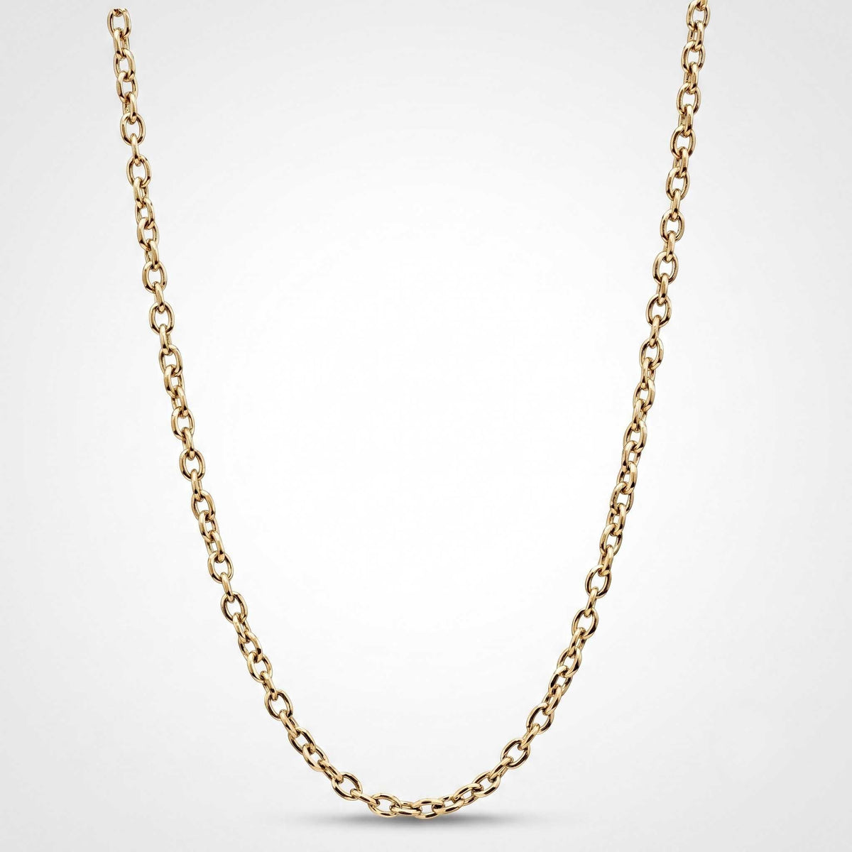 Cable Chain For Pendeant and Necklaces - 18 Inches Long in 10K/14K gold and platinum with certified lab-grown or natural diamonds