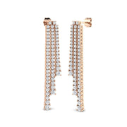Cupid Luxury Gold Drop & Trilogy Diamond Earrings in 10K/14K gold and platinum with certified lab-grown or natural diamonds