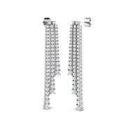 Cupid Luxury Gold Drop & Trilogy Diamond Earrings in 10K/14K gold and platinum with certified lab-grown or natural diamonds