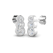 Plum Gold Diamond Drop & Trilogy Earrings - Luxury 0.5ct to 1.5ct in 10K/14K gold and platinum with certified lab-grown or natural diamonds