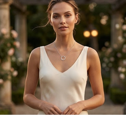 Diamond Circle Pendant of Life Necklace 0.1ct to 0.33ct Gold & in 10K/14K gold and platinum with certified lab-grown or natural diamonds