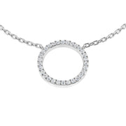 Diamond Circle Pendant of Life Necklace 0.1ct to 0.33ct Gold & in 10K/14K gold and platinum with certified lab-grown or natural diamonds